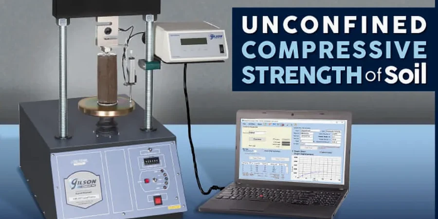 Illustrative image of Unconfined compression test (UCS) in Chandler